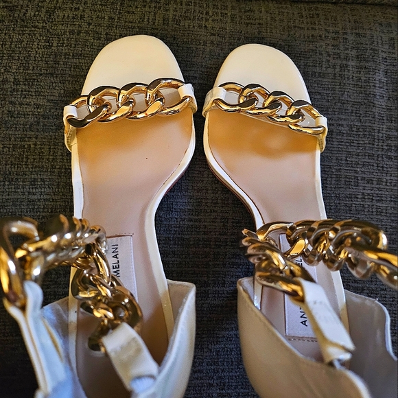 Antonio Melani Gold Chain Straped Heels - Picture 4 of 5